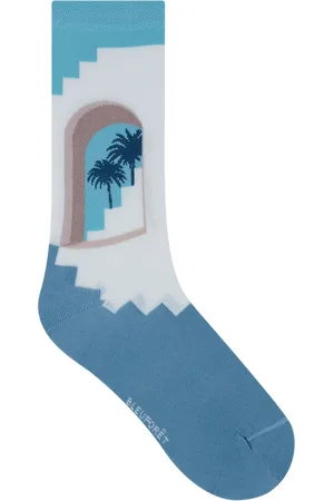Bleuforêt Chaussettes en coton mélangé imprimé