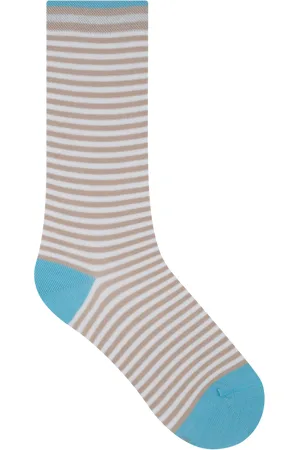 Bleuforêt Chaussettes en coton mélangé rayé