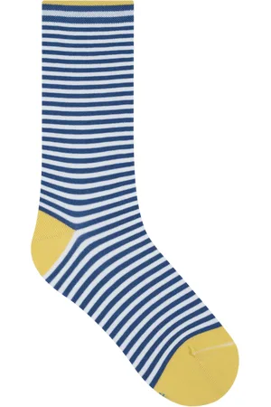 Bleuforêt Chaussettes en coton mélangé rayé