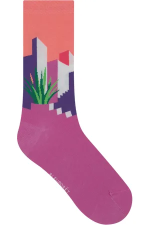 Bleuforêt Chaussettes en coton mélangé imprimé