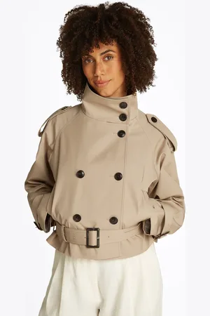Tommy Hilfiger Veste trench courte en coton bio