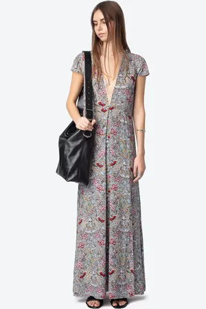 Zadig & Voltaire Robe longue imprimée Col V