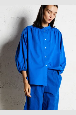 Bellerose Top col rond en coton et en lin mélangés