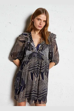 Bash Robe Col V imprimée
