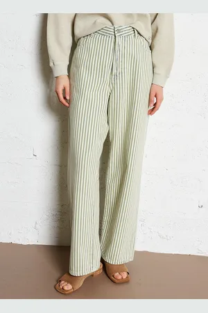 Bellerose Jean large en coton rayé
