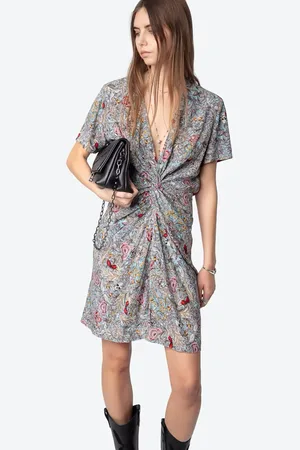 Zadig & Voltaire Robe courte Col V imprimée