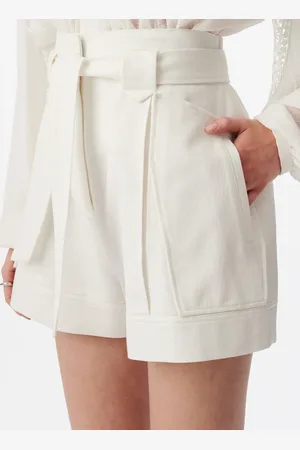 IRO Short droit en coton mélangé