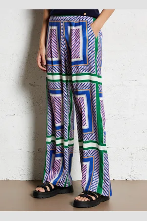 La Petite Etoile Pantalon droit à imprimé graphique