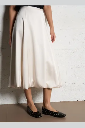 Imperial Jupe midi ample satinée