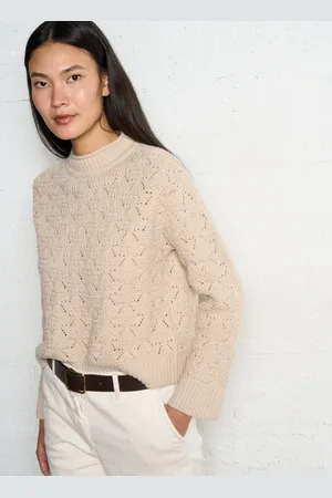 MAISON 123 Pull droit col montant en laine