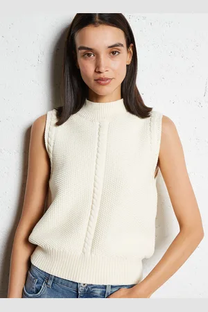 MAISON 123 Pull sans manches en coton mélangé