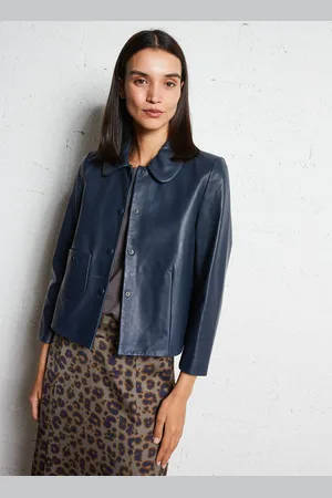 Bash Veste col chemise en cuir