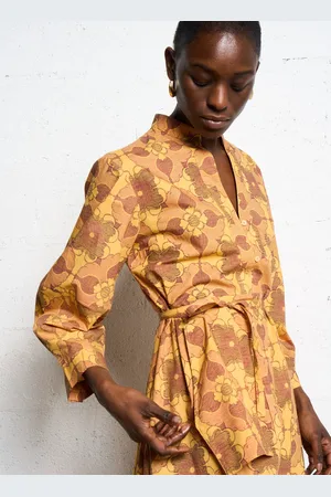 Antik Batik Robe longue imprimée en coton