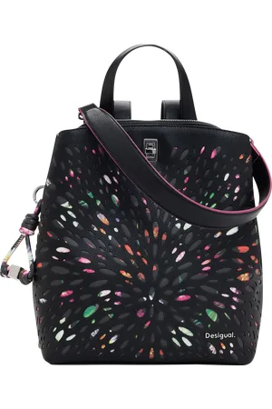 Desigual Sac à dos effet cuir avec découpe