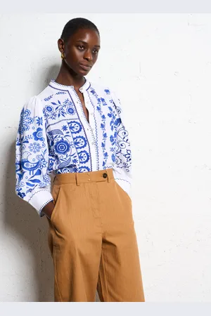 Antik Batik Blouse col rond en coton