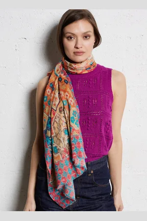 Sud Express Foulard imprimé en coton mélangé