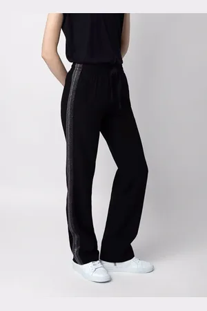 Zadig & Voltaire Pantalon fluide droit à bandes