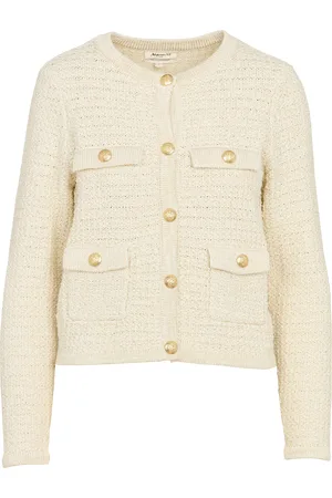 MAISON 123 Gilet col rond en coton mélangé