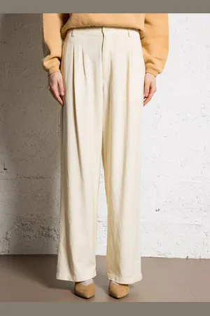 BELLA JONES Pantalon large taille haute