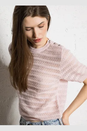 Berenice Pull maille fantaisie en laine mélangée