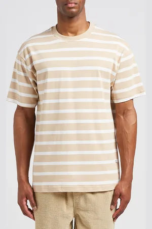 minimum Tee-shirt col rond rayé en coton bio