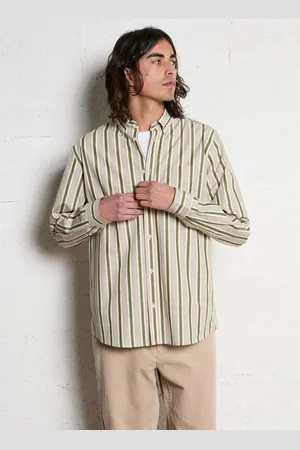 Les Deux Chemise droite en coton bio rayé