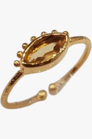 Ginandger Bague oeil citrine