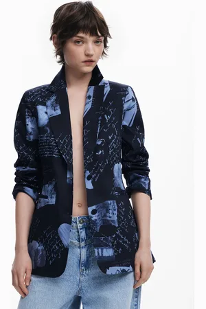 Desigual Veste de tailleur imprimée en coton mélangé