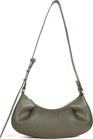 Elleme Sac dimple moon en cuir grainé