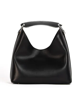 Elleme Sac boomerang en cuir avec finition argentée