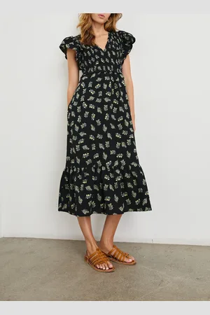 Rails Robe midi encolure v imprimée
