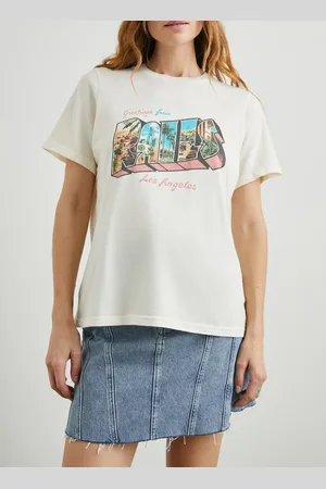 Rails Tee-shirt droit col rond sérigraphié en coton
