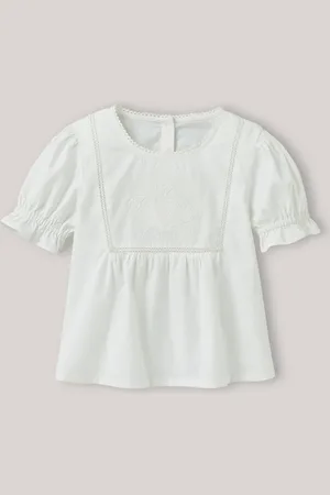 CYRILLUS Blouse plastron brodée