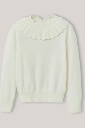 CYRILLUS Pull col pierrot en coton et laine