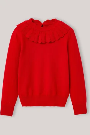 CYRILLUS Pull col pierrot en coton et laine