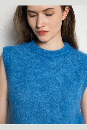 MAISON 123 Pull sans manches en mohair mélangé