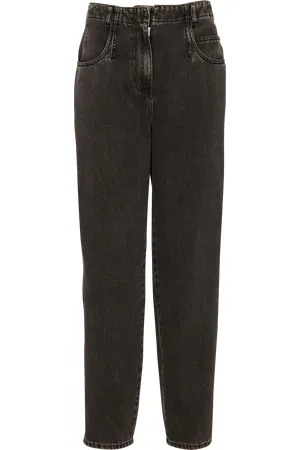IRO Jean carotte taille haute en coton