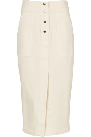 COLLECTORS CLUB Jupe crayon boutonnée en denim coton