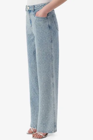 IRO Jean à strass en coton mélangé