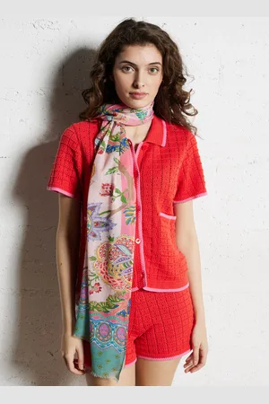Sud Express Foulard imprimé en coton mélangé