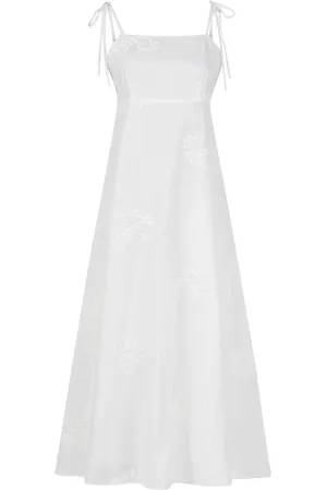 FRNCH Robe longue brodée à bretelles