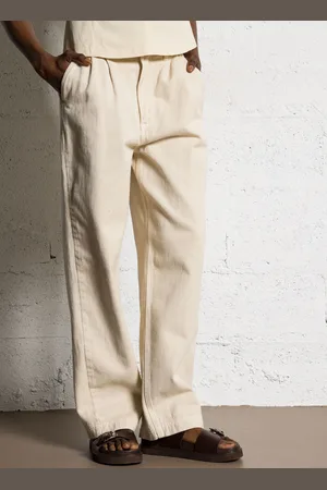 Bellepiece Pantalon droit taille haute en coton