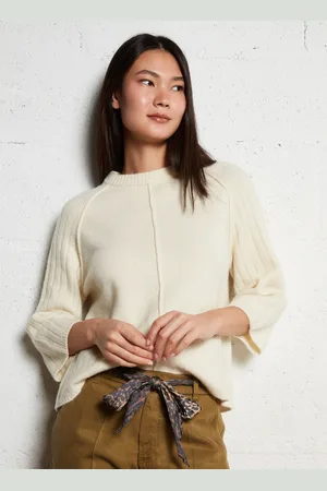MAISON 123 Pull col rond en laine mélangée