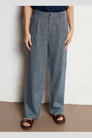 The Korner Pantalon droit en lin mélangé
