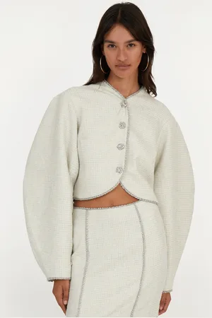 ROTATE Veste droite en tweed