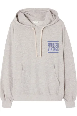 American Vintage Sweat à capuche sérigraphié en coton mélangé