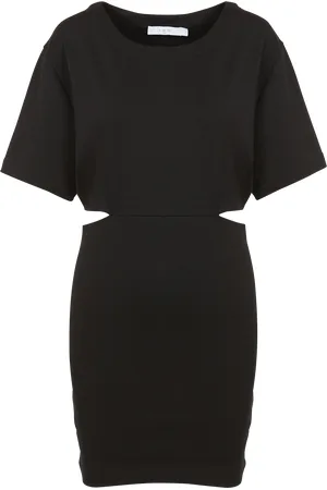 IRO Robe courte col rond en coton mélangé