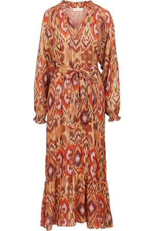 La Petite Etoile Robe longue droite imprimée et ceinturée
