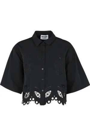 Berenice Chemise col classique en broderie anglaise