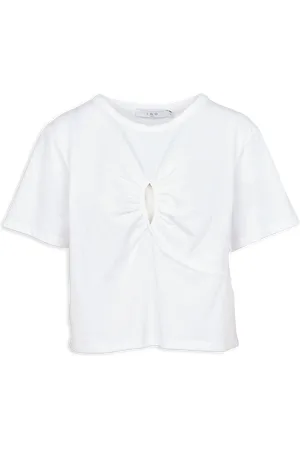 IRO Tee-shirt ouvert avec fronces en coton
